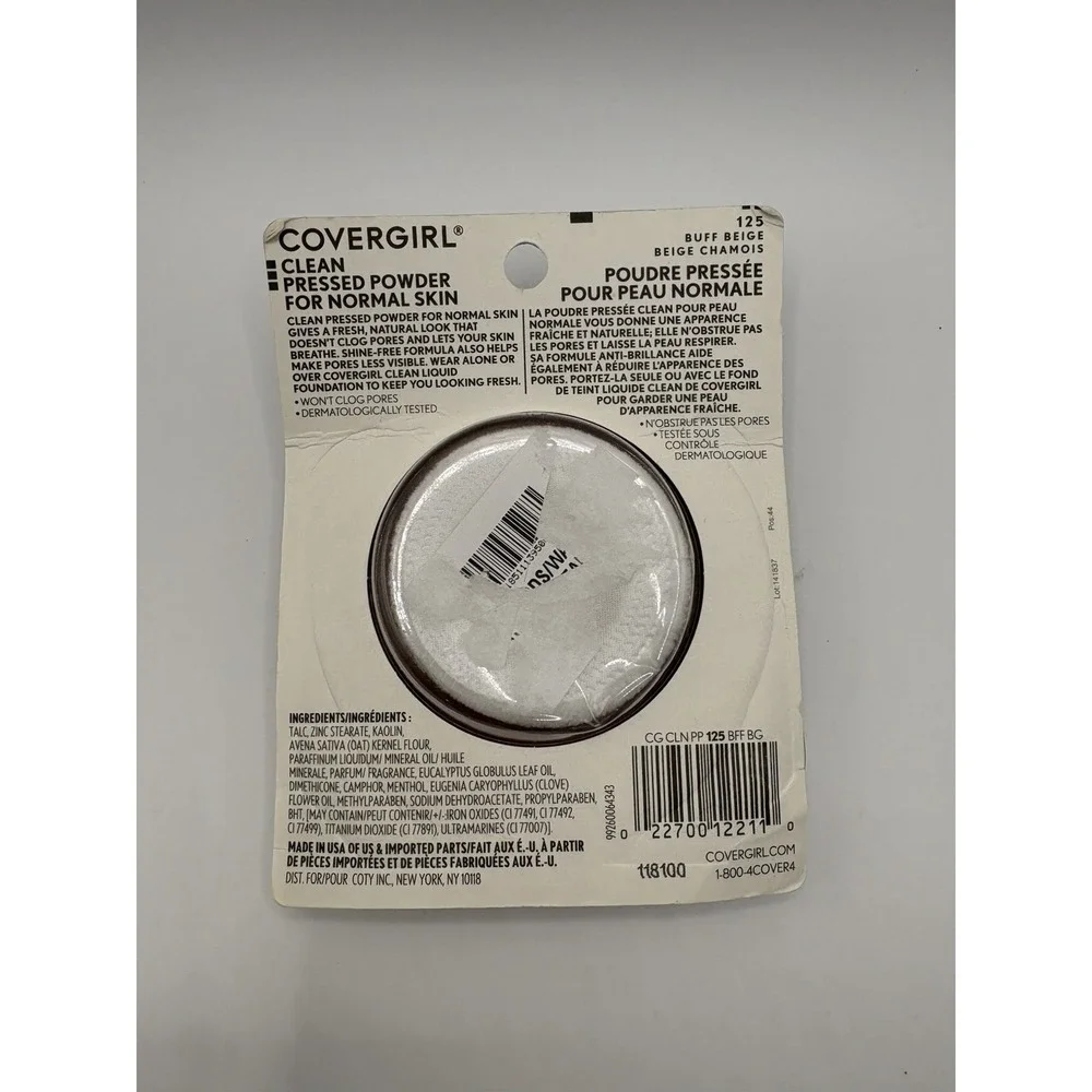 COVERGIRL Clean Pressed Powder 150 CREAMY BEIGE Original Talc